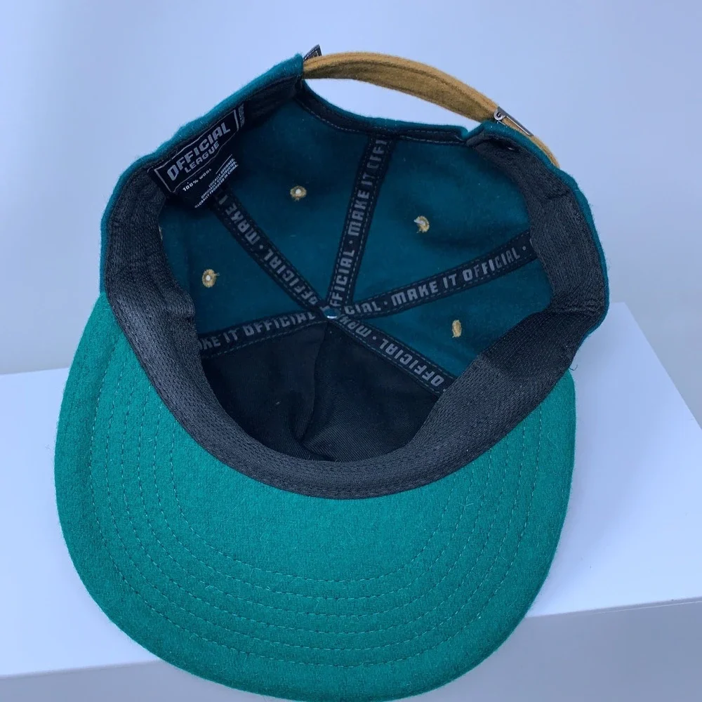 Official League The Wooly Palo Alto The Pro Green Wool Retro Style Hat NWT